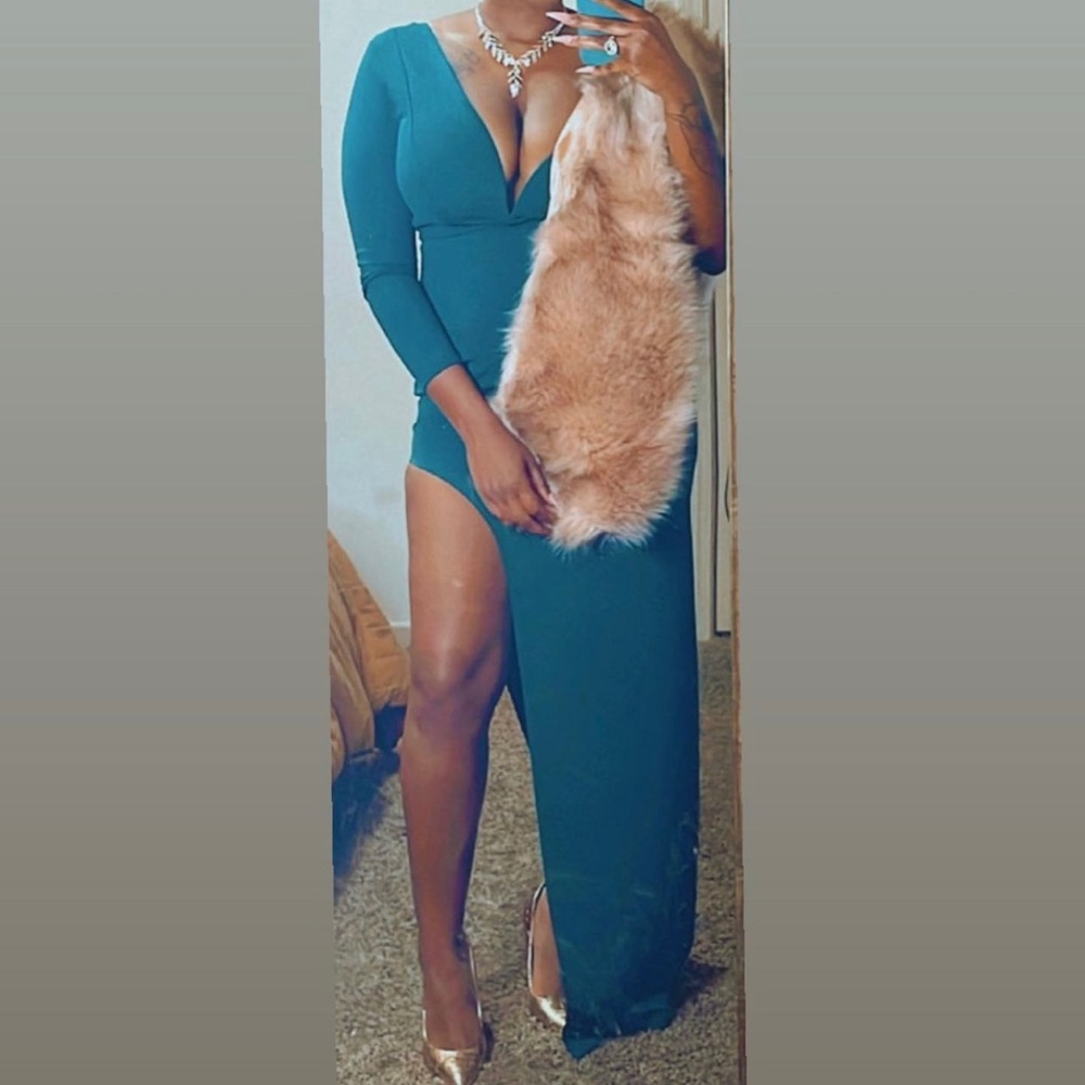 Green Asymmetrical Dress